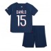 Günstige Paris Saint-Germain Danilo Pereira #15 Babykleidung Heim Fussballtrikot Kinder 2023-24 Kurzarm (+ kurze hosen)